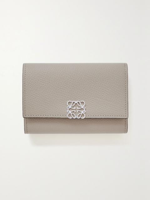 Loewe Anagram textured-leather wallet Beige