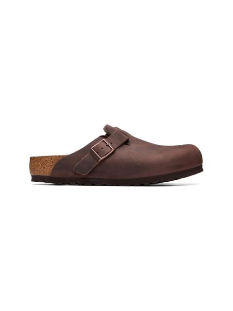 BIRKENSTOCK Brown Regular Boston Oiled Leather Loafers