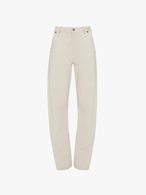 Victoria Beckham Relaxed Fit Low-Rise Jean in Ecru