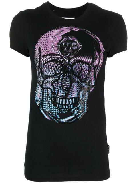 PHILIPP PLEIN crystal-embellished skull T-shirt