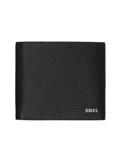 BOSS Black Logo Lettering Grained-Leather Wallet