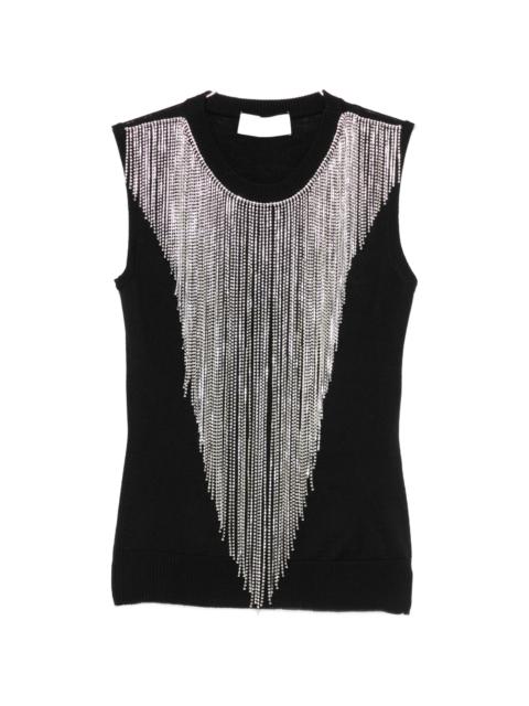 Sportmax Sportmax Crine Crystal-fringe Sleeveless Top