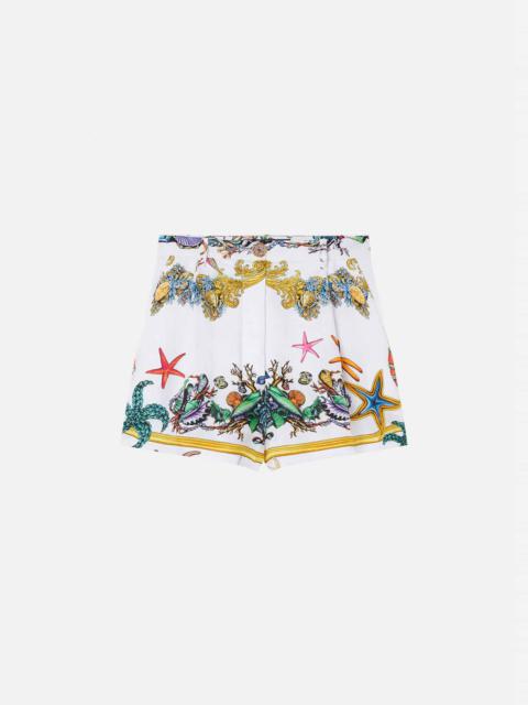 VERSACE Trésor de la Mer Print Silk Shorts
