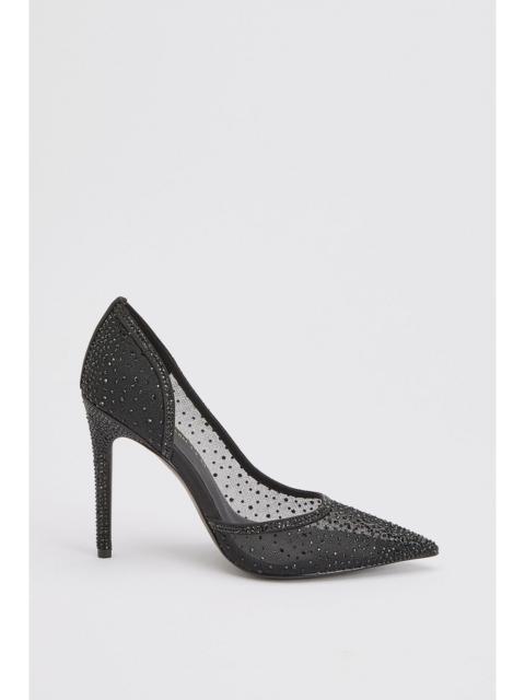 KAREN MILLEN Crystal Embellished Stiletto Heeled Shoe