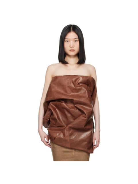 Brown Lido Hun Leather Camisole