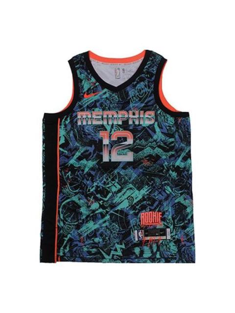 Nike Nike NBA Retro Basketball Jersey/Vest Gray Memphis Grizzlies Morant No. 12 Green DD3771-450