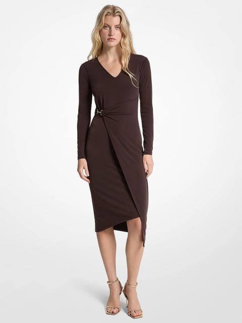 MICHAEL KORS Stretch Matte Jersey Wrap Dress
