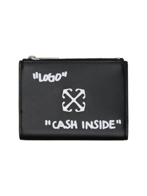 Off-White Black Jitney Bifold Quote Wallet