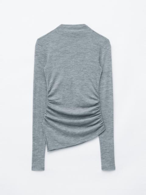 & Other Stories Mock-Neck Wool Jersey Top