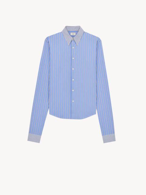 SAINT LAURENT WINCHESTER SHIRT IN STRIPED COTTON POPLIN