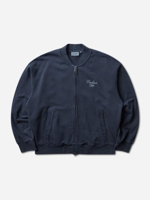 Carhartt WIP Men's Longhand Bomber Dark Navy (Garment Dyed)