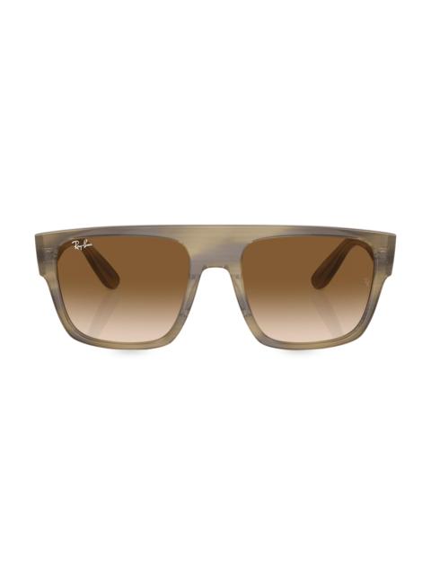 Ray-Ban Men's RB0360 57MM Drifter Square Sunglasses - Striped Grey Brown Gradient