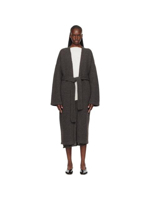 LAUREN MANOOGIAN Gray Long Open Cardigan