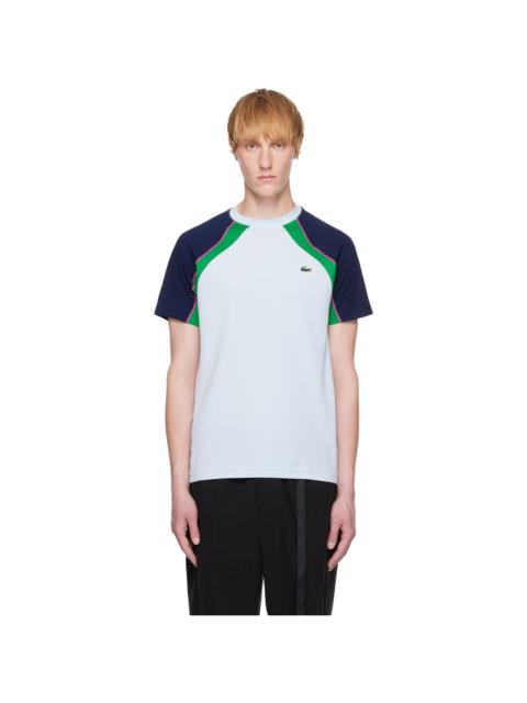 LACOSTE Blue Ultra Dry Colorblock Tennis T-shirt