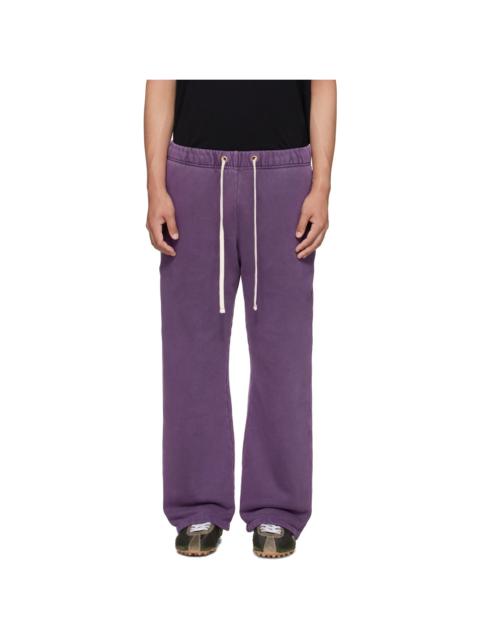 LES TIEN Purple Heavyweight Classic Sweatpants