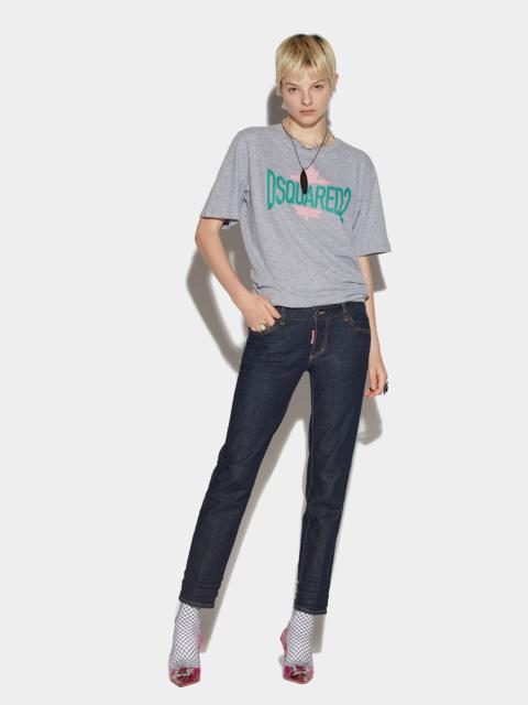 DSQUARED2 ICON DARK WASH JENNIFER CROPPED JEANS