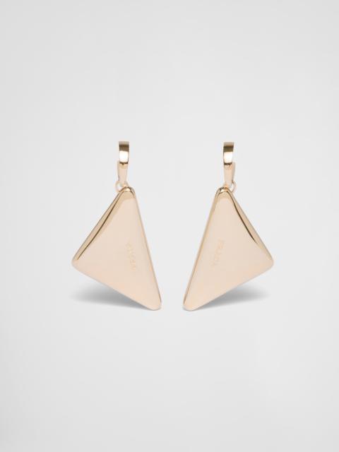 Prada Eternal Gold medium drop earrings in yellow gold