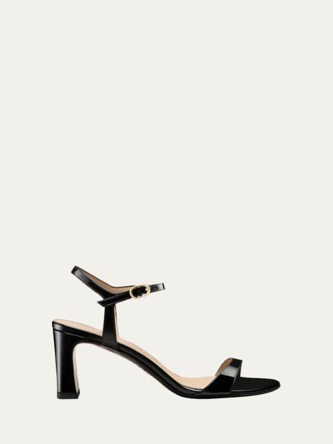 Stuart Weitzman Babette Patent Ankle-Strap Sandals