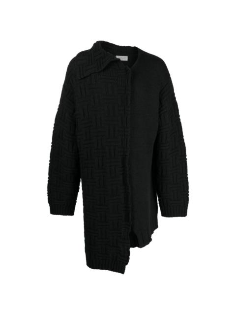 asymmetric wool jumper