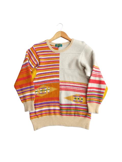 Other Designers Kenzo × Vintage - Vintage KENZO Golf Colours Striped Wool Sweater
