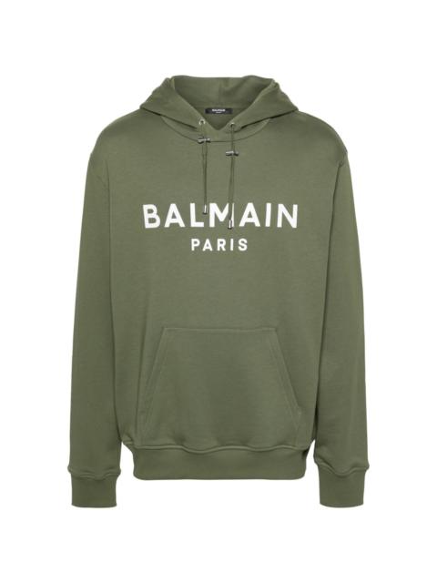Balmain logo-print cotton hoodie