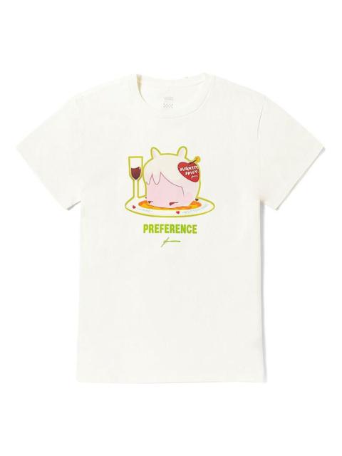 (WMNS) Vans X Otw Art Collection NUTTSH Wanton T-shirt 'Marshmallow' VN000EW5FS8