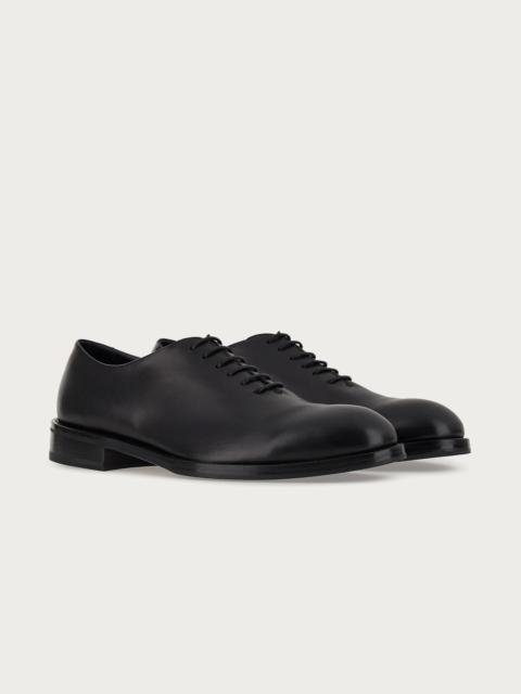 Canali OXFORD SHOES IN BLACK BUFFED CALFSKIN