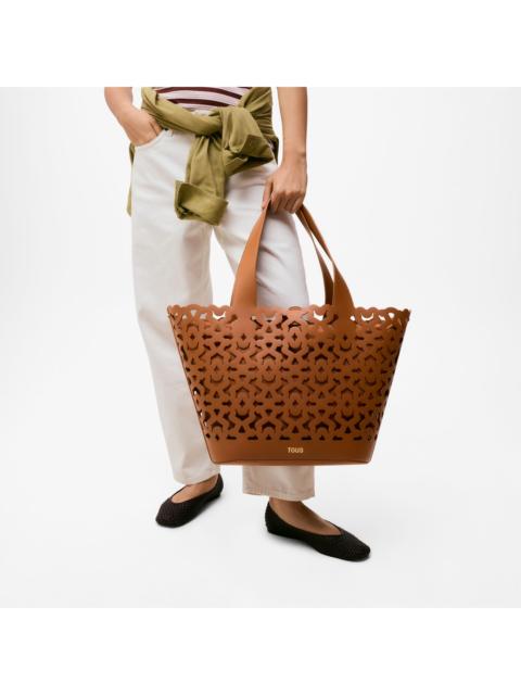 TOUS Large camel-colored Tote bag TOUS Bear Shock