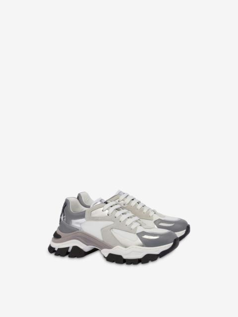 Moschino BARCODE RACE SNEAKERS WITH DETAIL