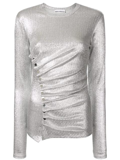 rabanne draped button blouse
