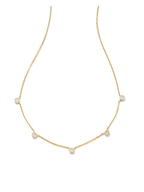 KENDRA SCOTT 0.3 ct Audrey 14k Yellow Gold Strand Necklace in White Diamond