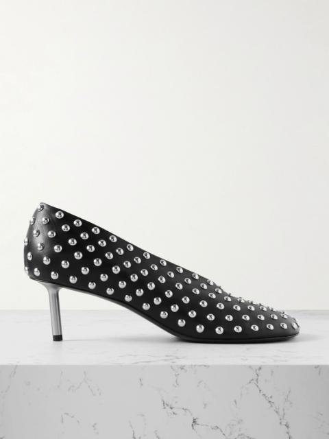 Jil Sander Studded leather pumps Black