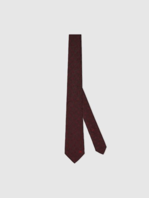 GUCCI Equestrian silk jacquard tie