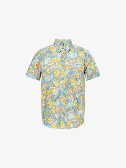 Patagonia Stripe-Print Short-Sleeve Cotton Shirt | REVERSIBLE