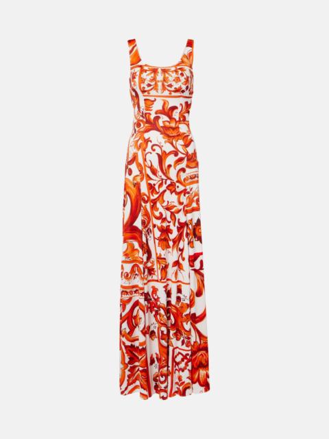 Dolce & Gabbana Majolica organza midi dress