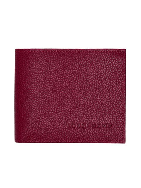 Longchamp Le Foulonné Wallet Beetroot - Leather