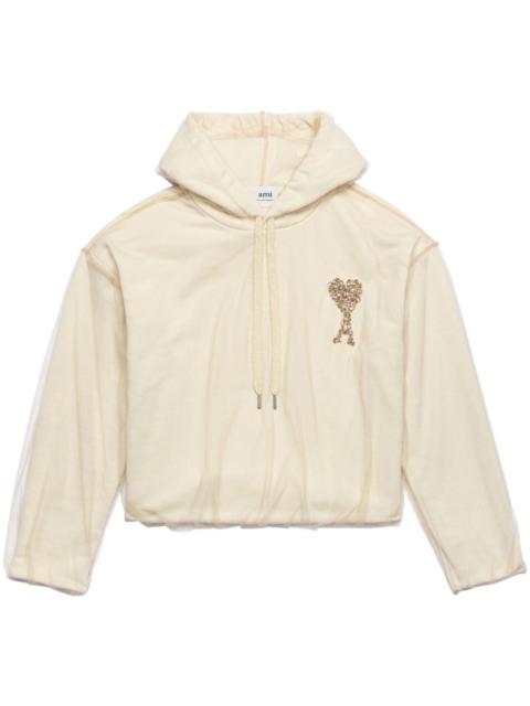 AMI Paris Ami de Coeur tulle hoodie