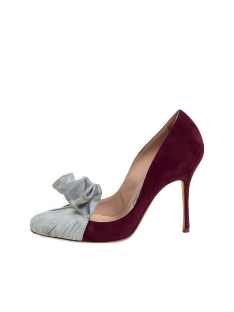 Manolo Blahnik suede heeled pumps