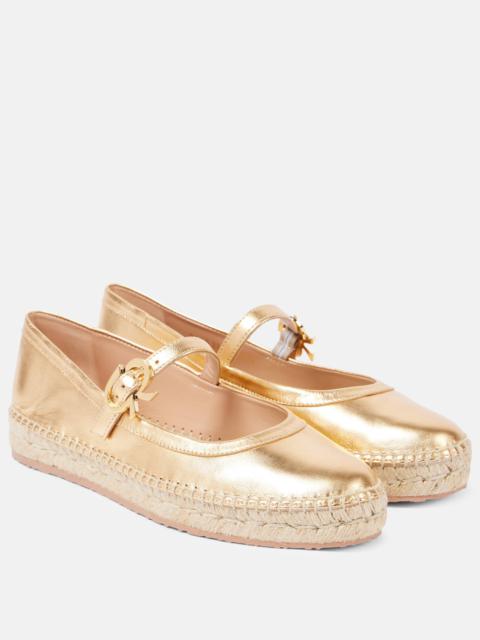 Elda metallic leather espadrilles