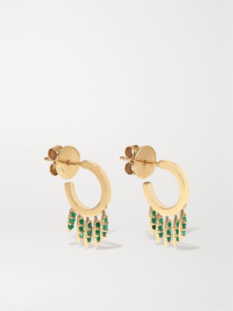 ILEANA MAKRI Grass Mini 18-karat Gold Emerald Earrings