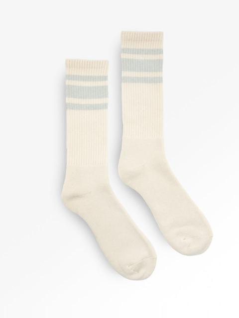 Iron Heart DECKA SHOWATABÉ ORGANIC '80S SKATER SOCKS - ECRU X BLUE