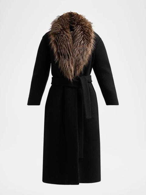 Zimmermann Valiant Faux Fur-Collar Coat