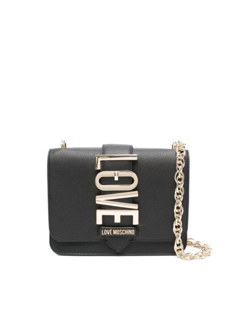 Moschino logo-plaque crossbody bag