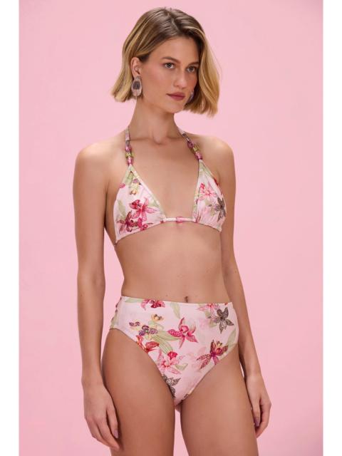 PatBO ORCHID BLOOM HIGH WAIST BIKINI BOTTOM