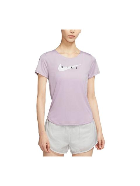 Nike (WMNS) Nike AS W NK SWOOSH Run Top SS ICED LILAC CZ9279-576