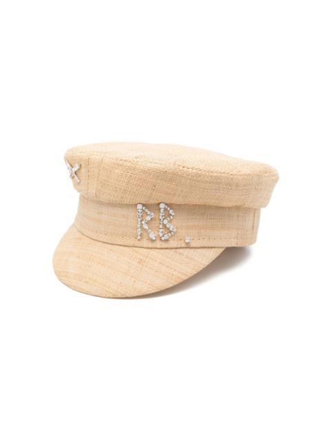 raffia baker boy cap