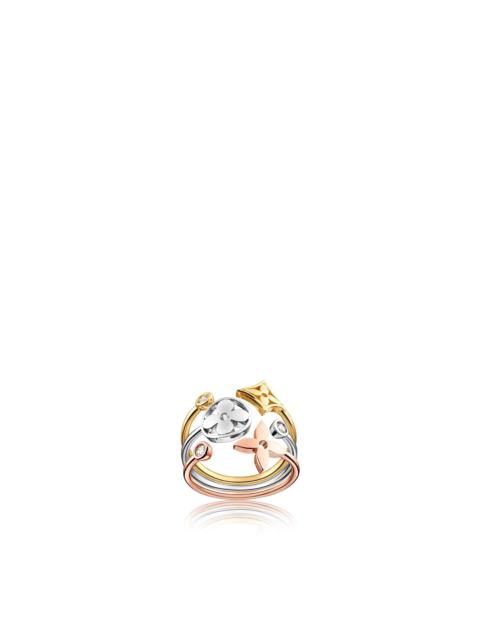Louis Vuitton Idylle Blossom ring, 3 golds and diamonds