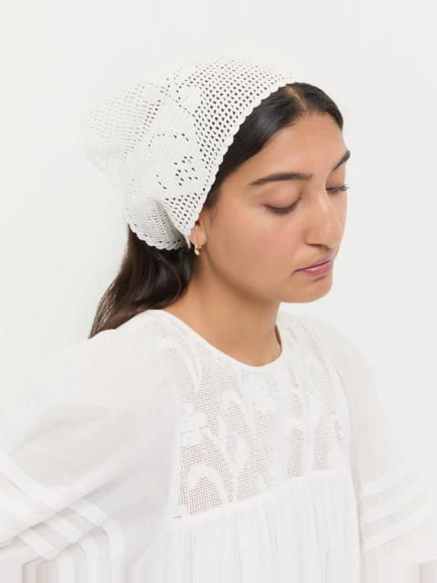 LOEFFLER RANDALL Viv White Crochet Scarf