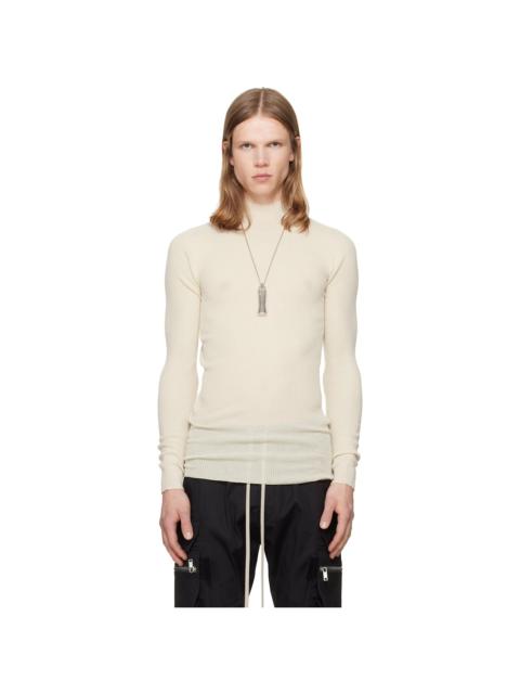 Rick Owens Off-White Tower Ribbed Lupetto Sweater