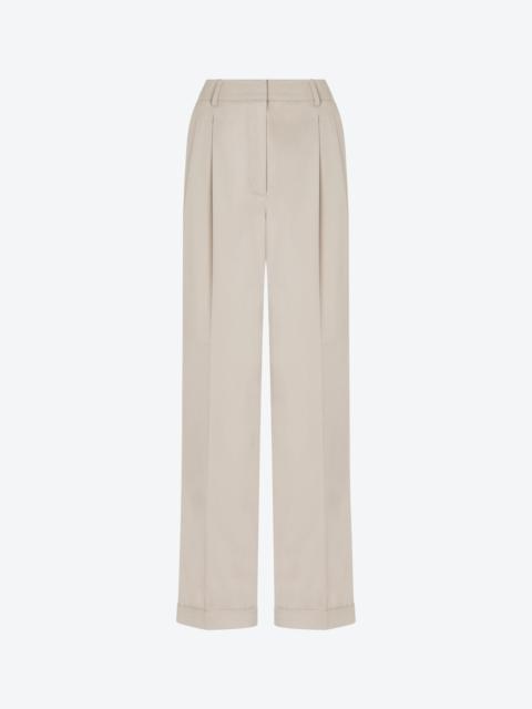 Moschino STRETCH COTTON CANVAS TROUSERS